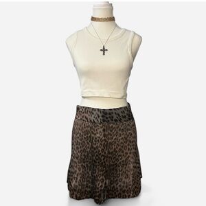 2B Bebe 80's Animal Print Mini Skirt‎